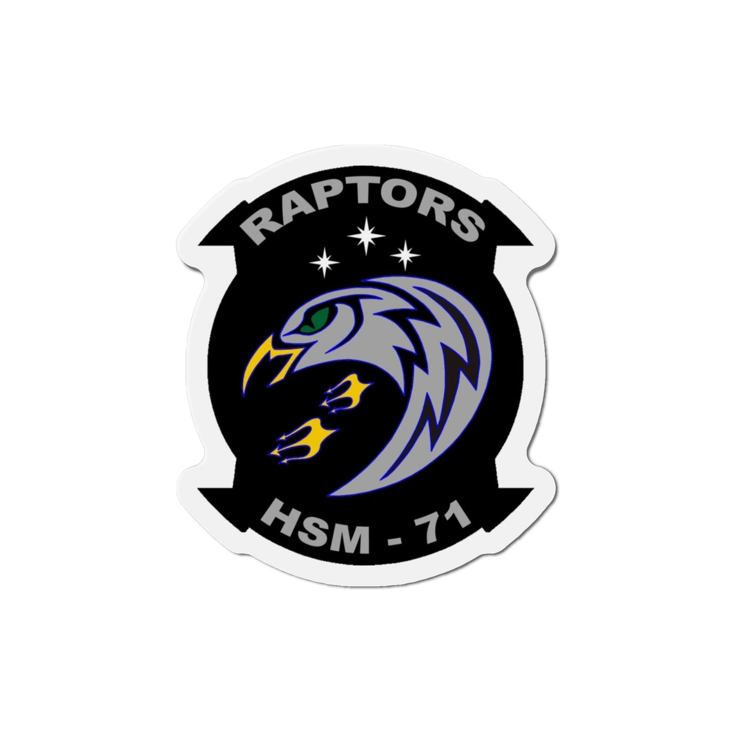 HSM 71 Raptors (U.S. Navy) Die-Cut Magnet-4" x 4"-The Sticker Space