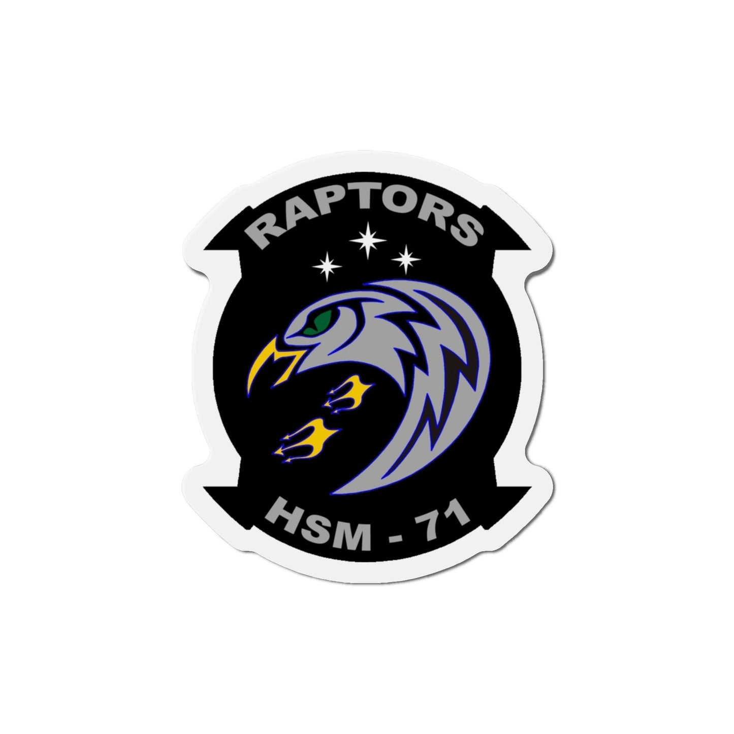 HSM 71 Raptors (U.S. Navy) Die-Cut Magnet-6 × 6"-The Sticker Space