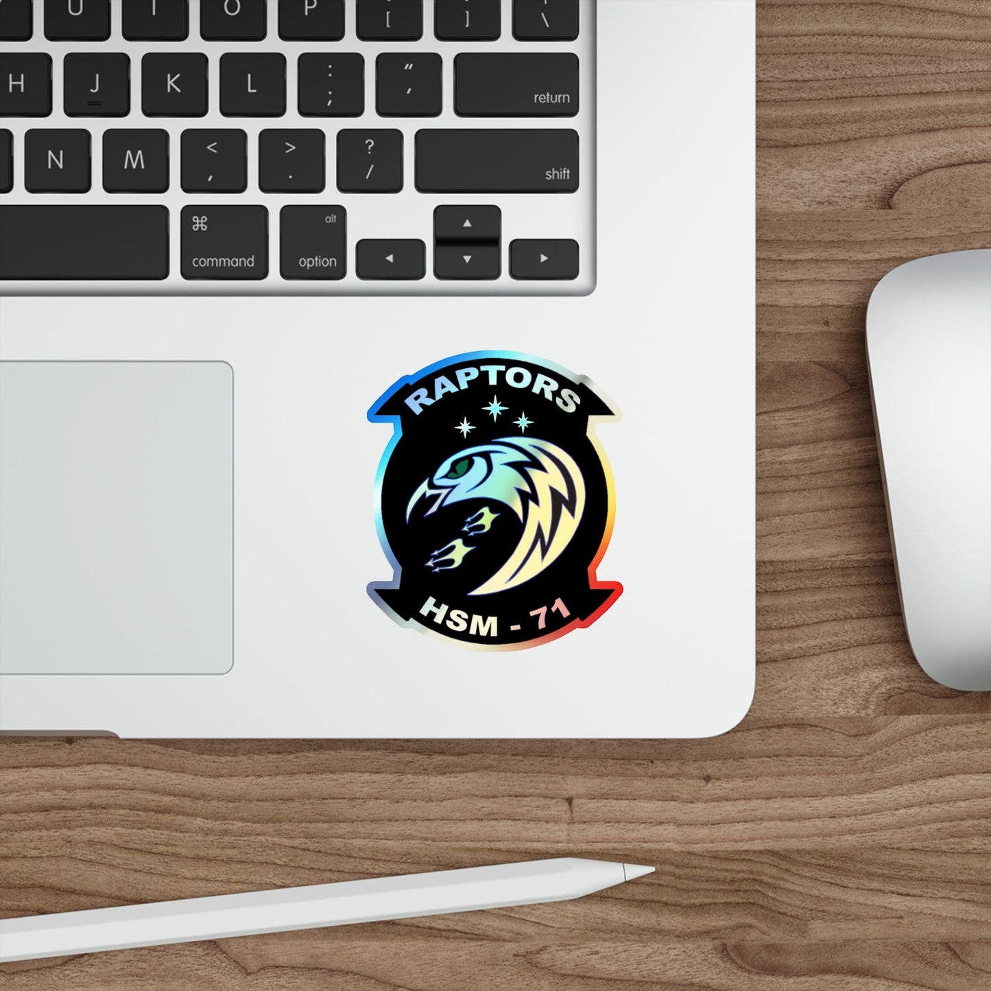 HSM 71 Raptors (U.S. Navy) Holographic STICKER Die-Cut Vinyl Decal-The Sticker Space