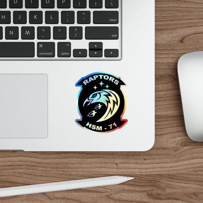 HSM 71 Raptors (U.S. Navy) Holographic STICKER Die-Cut Vinyl Decal-The Sticker Space