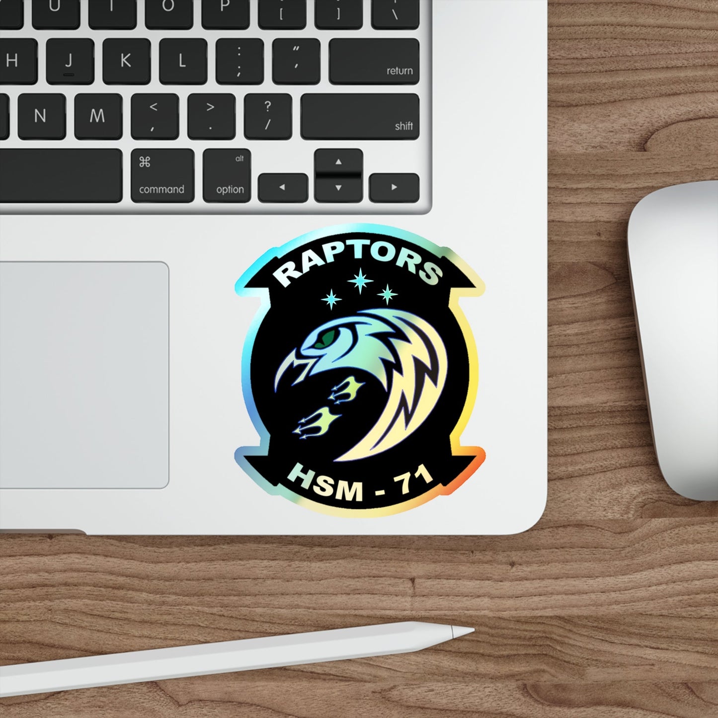 HSM 71 Raptors (U.S. Navy) Holographic STICKER Die-Cut Vinyl Decal-The Sticker Space