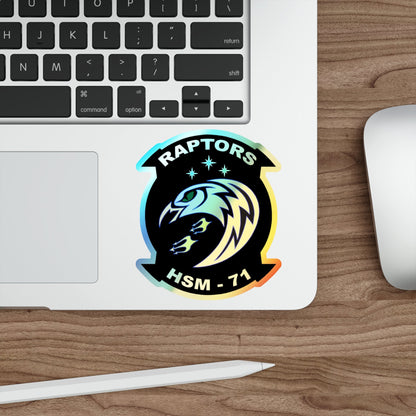 HSM 71 Raptors (U.S. Navy) Holographic STICKER Die-Cut Vinyl Decal-The Sticker Space