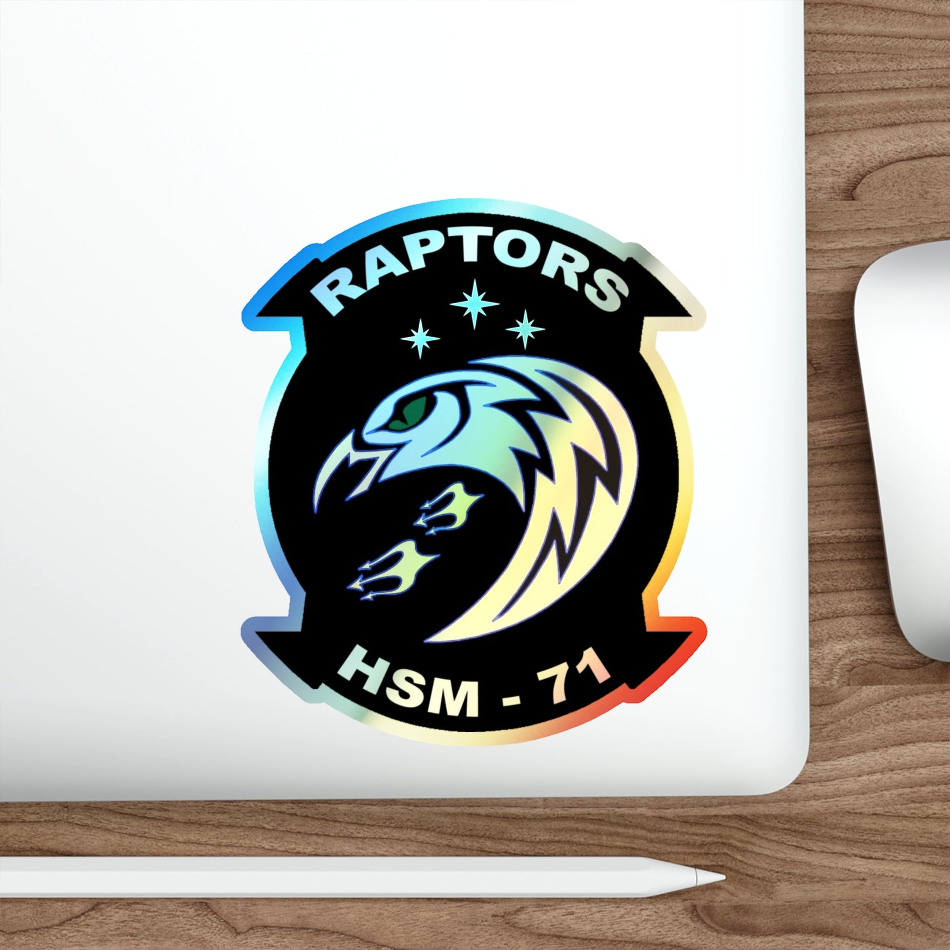 HSM 71 Raptors (U.S. Navy) Holographic STICKER Die-Cut Vinyl Decal-The Sticker Space