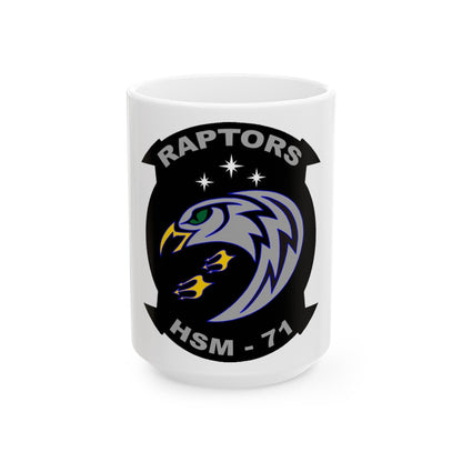 HSM 71 Raptors (U.S. Navy) White Coffee Mug-15oz-The Sticker Space