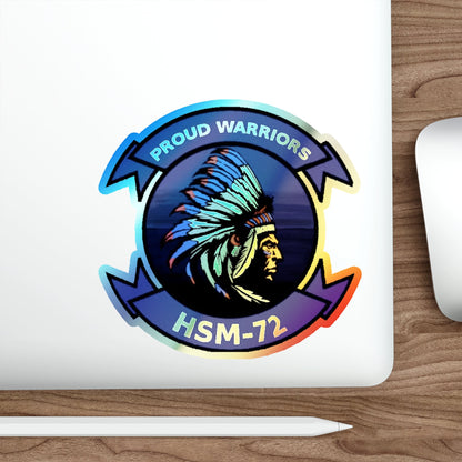 HSM 72 Helicopter Maritime Strike Squadron 72 (U.S. Navy) Holographic STICKER Die-Cut Vinyl Decal-The Sticker Space