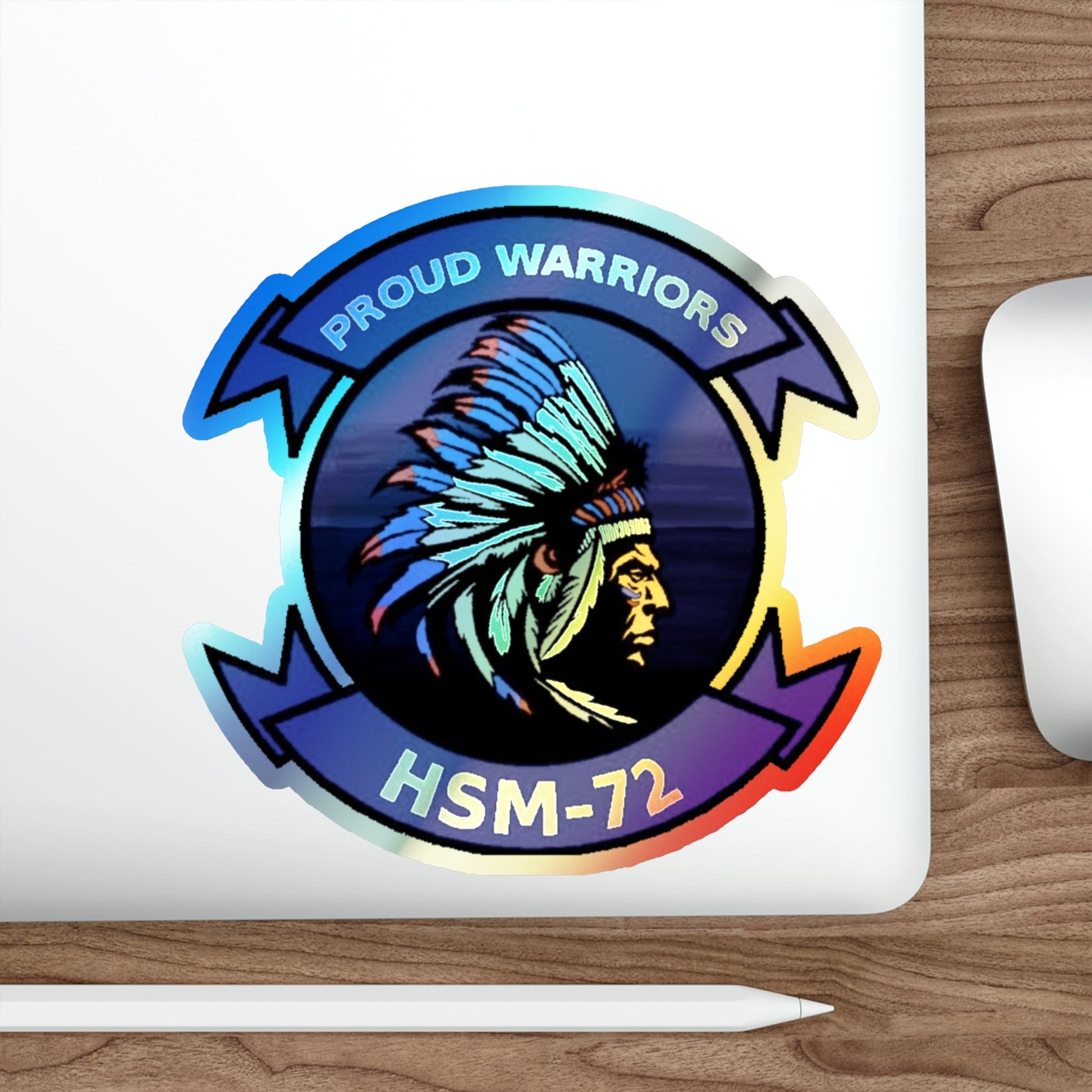 HSM 72 Helicopter Maritime Strike Squadron 72 (U.S. Navy) Holographic STICKER Die-Cut Vinyl Decal-The Sticker Space