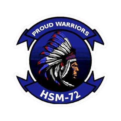 HSM 72 Helicopter Maritime Strike Squadron 72 (U.S. Navy) STICKER Vinyl Kiss-Cut Decal 2 Inch White - The Sticker Space