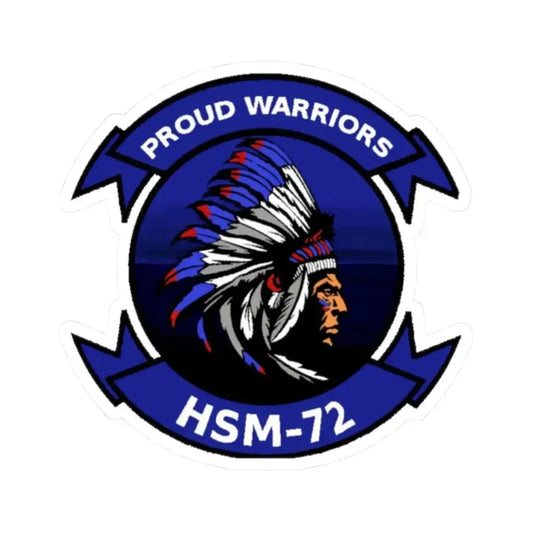 HSM 72 Helicopter Maritime Strike Squadron 72 (U.S. Navy) STICKER Vinyl Kiss-Cut Decal 2 Inch White - The Sticker Space