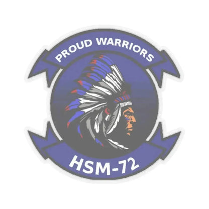 HSM 72 Helicopter Maritime Strike Squadron 72 (U.S. Navy) STICKER Vinyl Kiss-Cut Decal 3 Inch Transparent - The Sticker Space