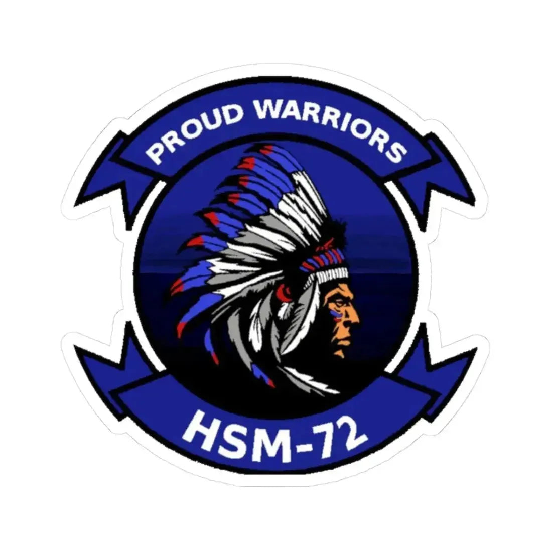 HSM 72 Helicopter Maritime Strike Squadron 72 (U.S. Navy) STICKER Vinyl Kiss-Cut Decal 3 Inch White - The Sticker Space