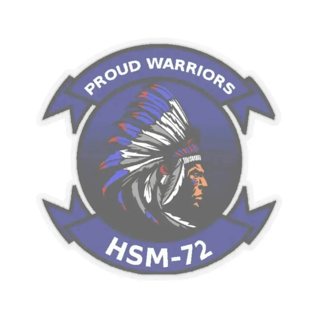 HSM 72 Helicopter Maritime Strike Squadron 72 (U.S. Navy) STICKER Vinyl Kiss-Cut Decal 4 Inch Transparent - The Sticker Space