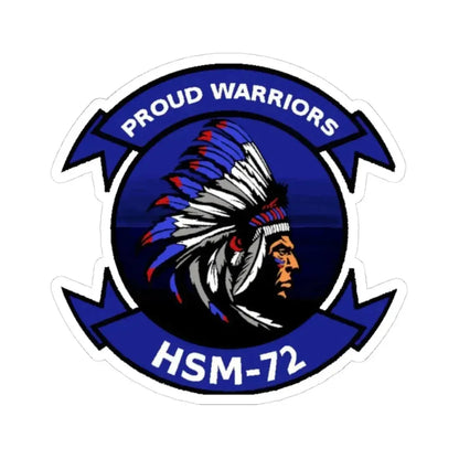 HSM 72 Helicopter Maritime Strike Squadron 72 (U.S. Navy) STICKER Vinyl Kiss-Cut Decal 4 Inch White - The Sticker Space