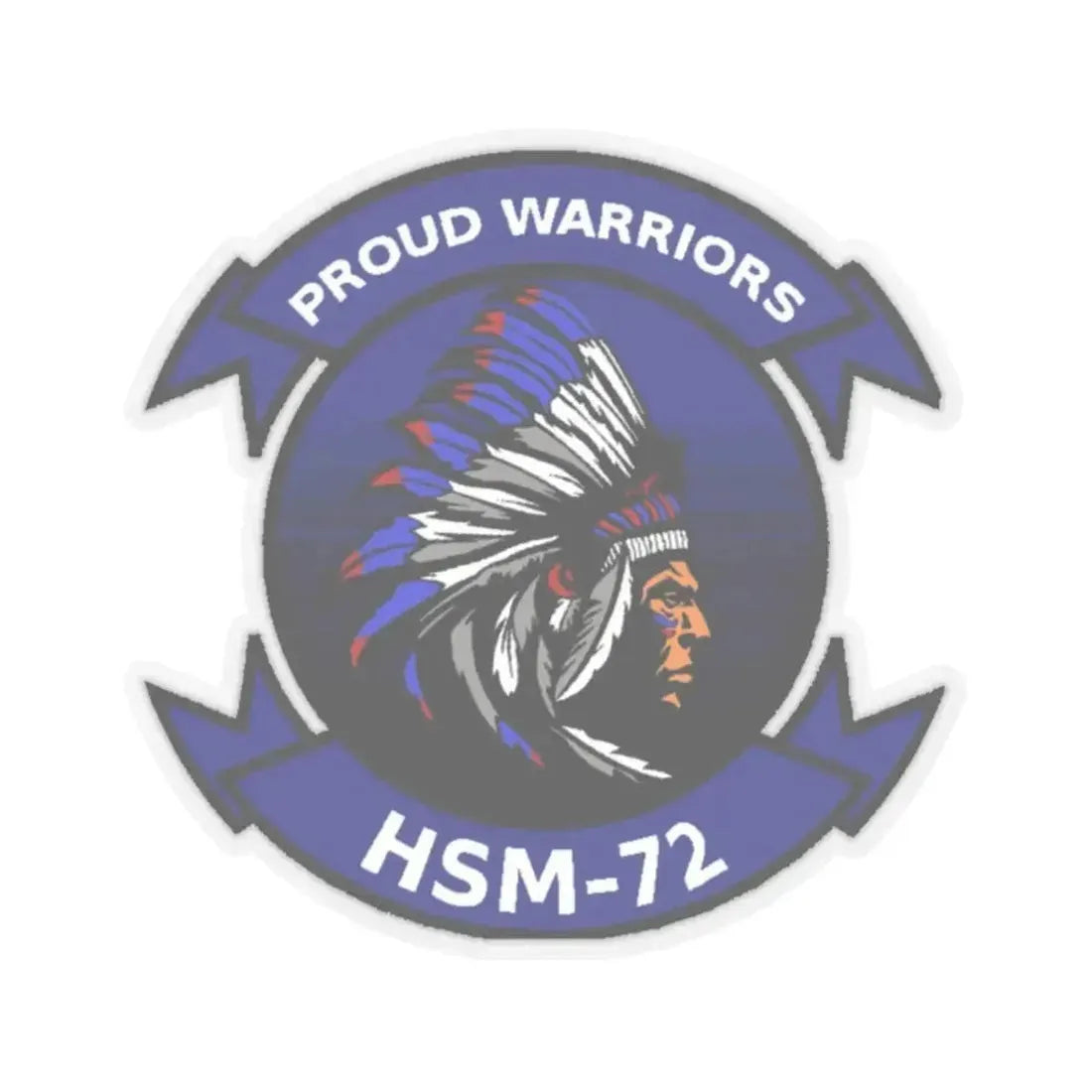 HSM 72 Helicopter Maritime Strike Squadron 72 (U.S. Navy) STICKER Vinyl Kiss-Cut Decal 6 Inch Transparent - The Sticker Space