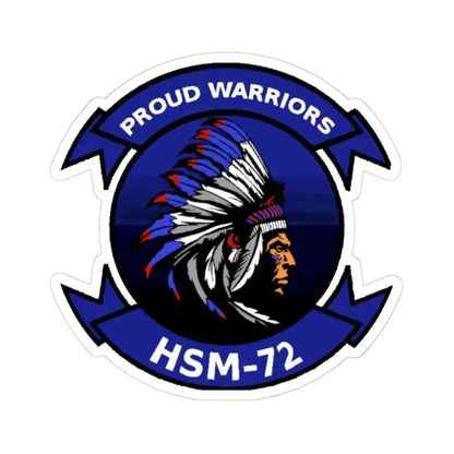 HSM 72 Helicopter Maritime Strike Squadron 72 (U.S. Navy) STICKER Vinyl Kiss-Cut Decal 6 Inch White - The Sticker Space
