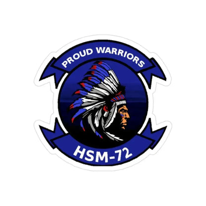 HSM 72 Helicopter Maritime Strike Squadron 72 (U.S. Navy) Transparent STICKER Die-Cut Vinyl Decal 2 Inch Transparent - The Sticker Space