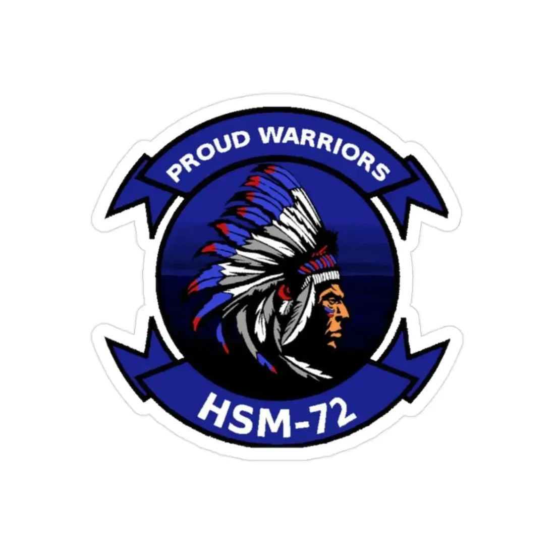 HSM 72 Helicopter Maritime Strike Squadron 72 (U.S. Navy) Transparent STICKER Die-Cut Vinyl Decal 2 Inch Transparent - The Sticker Space