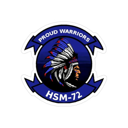 HSM 72 Helicopter Maritime Strike Squadron 72 (U.S. Navy) Transparent STICKER Die-Cut Vinyl Decal 2 Inch Transparent - The Sticker Space