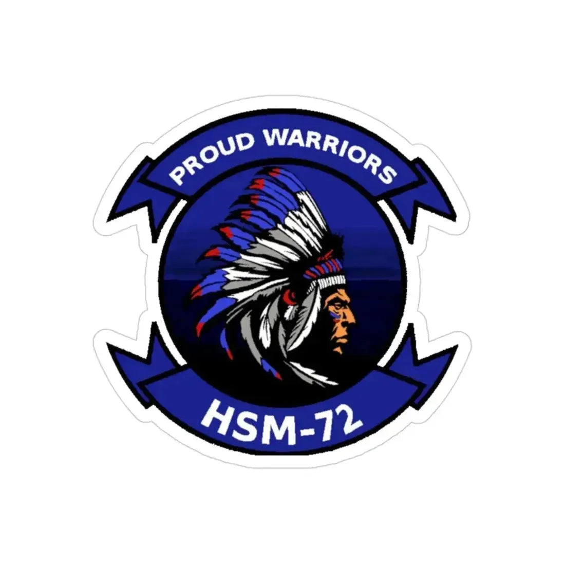 HSM 72 Helicopter Maritime Strike Squadron 72 (U.S. Navy) Transparent STICKER Die-Cut Vinyl Decal 3 Inch Transparent - The Sticker Space