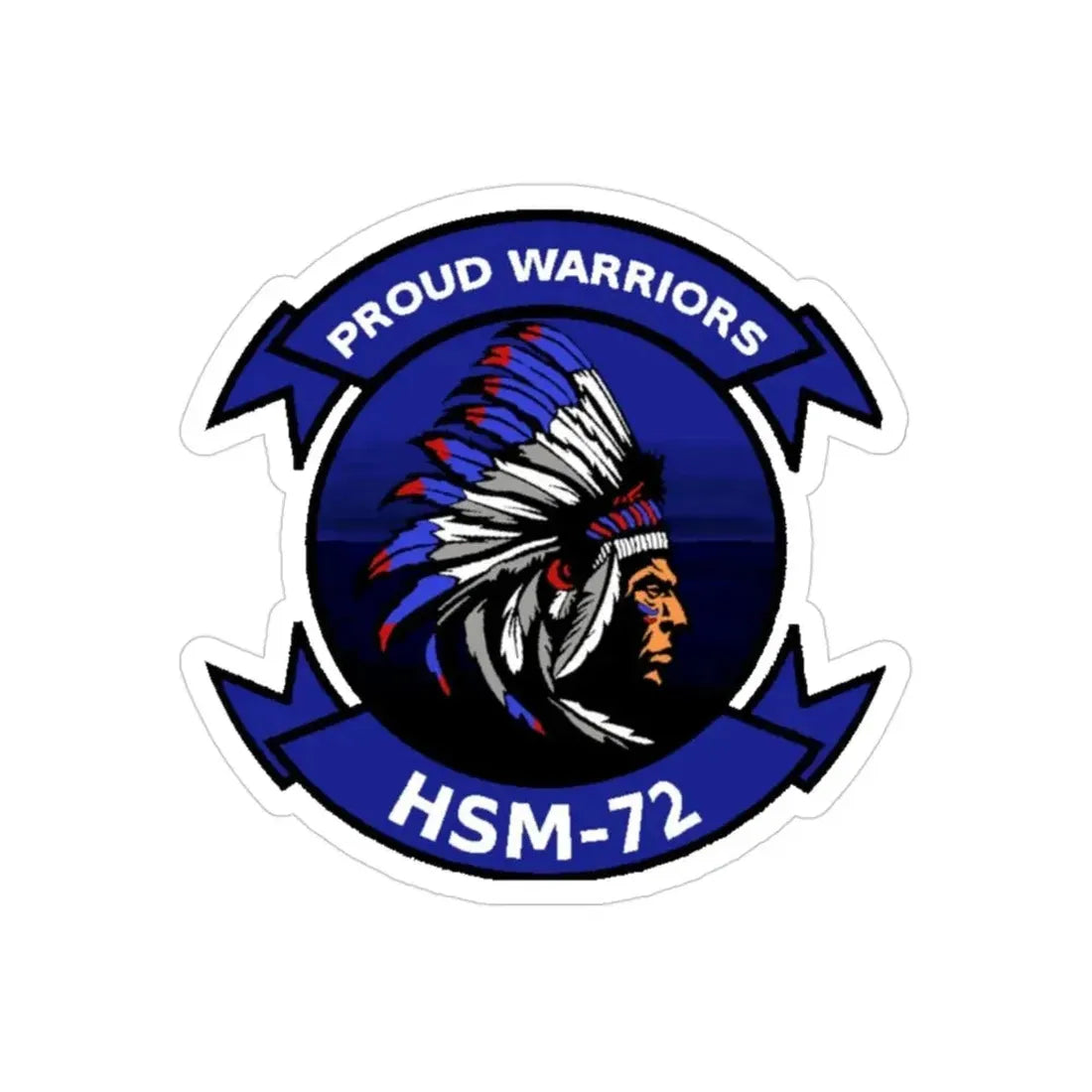 HSM 72 Helicopter Maritime Strike Squadron 72 (U.S. Navy) Transparent STICKER Die-Cut Vinyl Decal 3 Inch Transparent - The Sticker Space