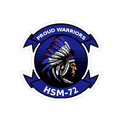 HSM 72 Helicopter Maritime Strike Squadron 72 (U.S. Navy) Transparent STICKER Die-Cut Vinyl Decal 3 Inch Transparent - The Sticker Space