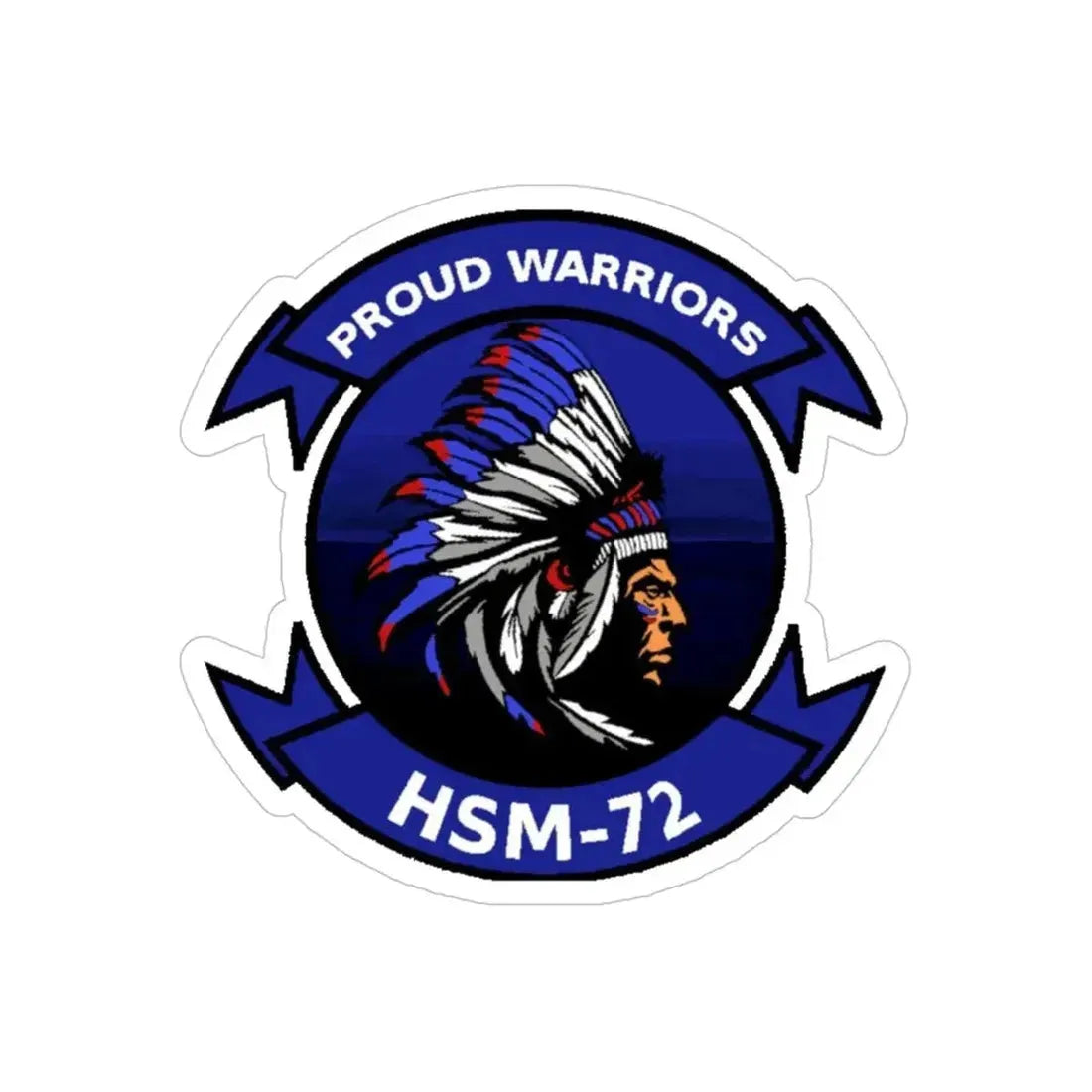 HSM 72 Helicopter Maritime Strike Squadron 72 (U.S. Navy) Transparent STICKER Die-Cut Vinyl Decal 4 Inch Transparent - The Sticker Space