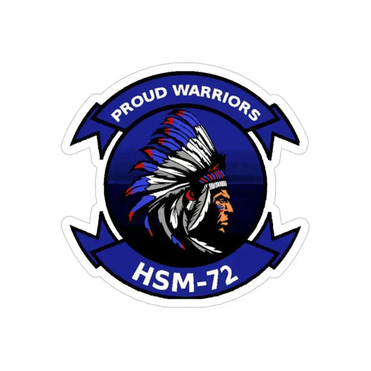 HSM 72 Helicopter Maritime Strike Squadron 72 (U.S. Navy) Transparent STICKER Die-Cut Vinyl Decal 6 Inch Transparent - The Sticker Space