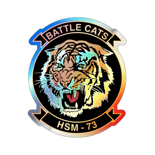 HSM 73 Helicopter Maritime Strike Squadron 73 (U.S. Navy) Holographic STICKER Die-Cut Vinyl Decal-6 Inch-The Sticker Space