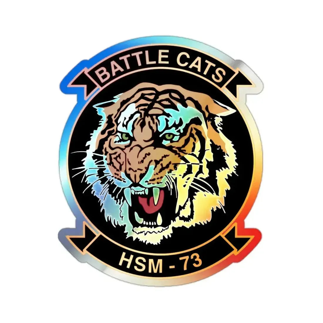HSM 73 Helicopter Maritime Strike Squadron 73 (U.S. Navy) Holographic STICKER Die-Cut Vinyl Decal 2 Inch Holographic - The Sticker Space