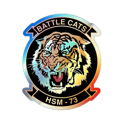 HSM 73 Helicopter Maritime Strike Squadron 73 (U.S. Navy) Holographic STICKER Die-Cut Vinyl Decal - The Sticker Space