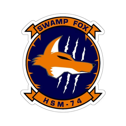 HSM 74 Helicopter Maritime Strike Squadron 74 (U.S. Navy) STICKER Vinyl Kiss-Cut Decal 3 Inch White - The Sticker Space