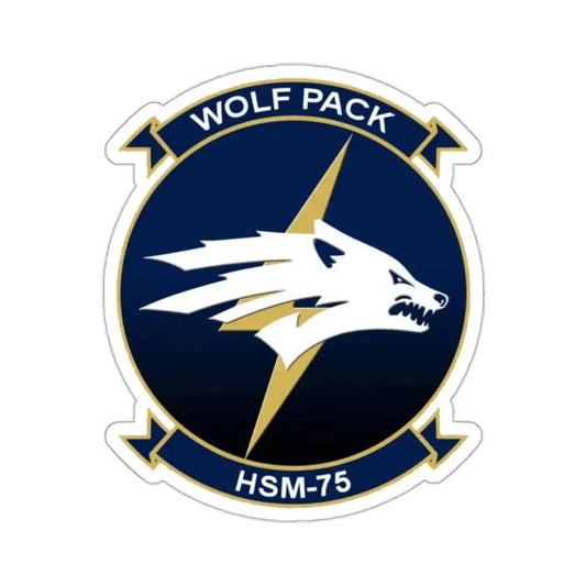 HSM 75 Helicopter Maritime Strike Squadron 75 (U.S. Navy) STICKER Vinyl Kiss-Cut Decal 2 Inch White - The Sticker Space