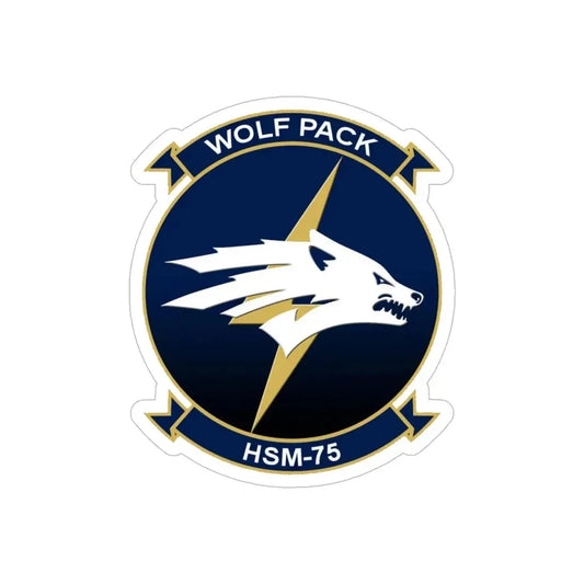 HSM 75 Helicopter Maritime Strike Squadron 75 (U.S. Navy) Transparent STICKER Die-Cut Vinyl Decal 6 Inch Transparent - The Sticker Space
