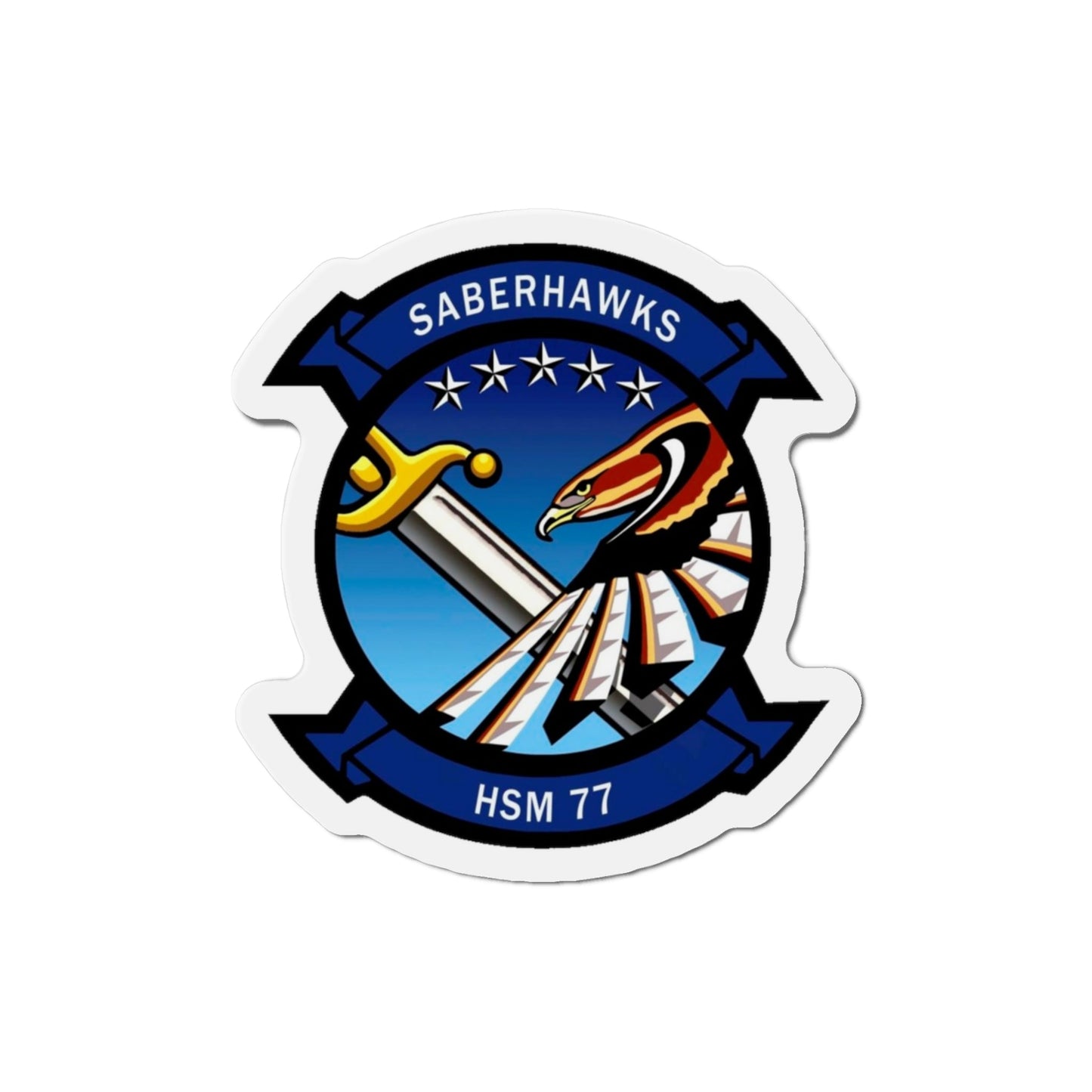 HSM 77 Helicopter Maritime Strike Squadron 77 (U.S. Navy) Die-Cut Magnet-3" x 3"-The Sticker Space