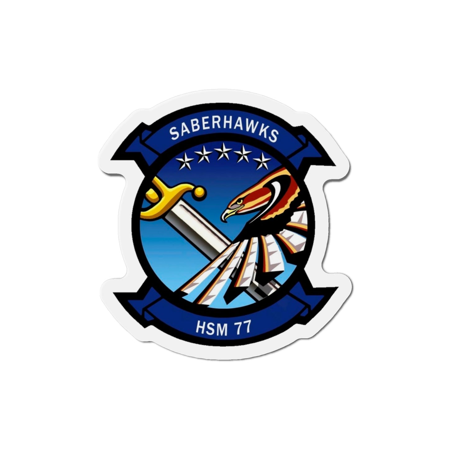 HSM 77 Helicopter Maritime Strike Squadron 77 (U.S. Navy) Die-Cut Magnet-4" x 4"-The Sticker Space