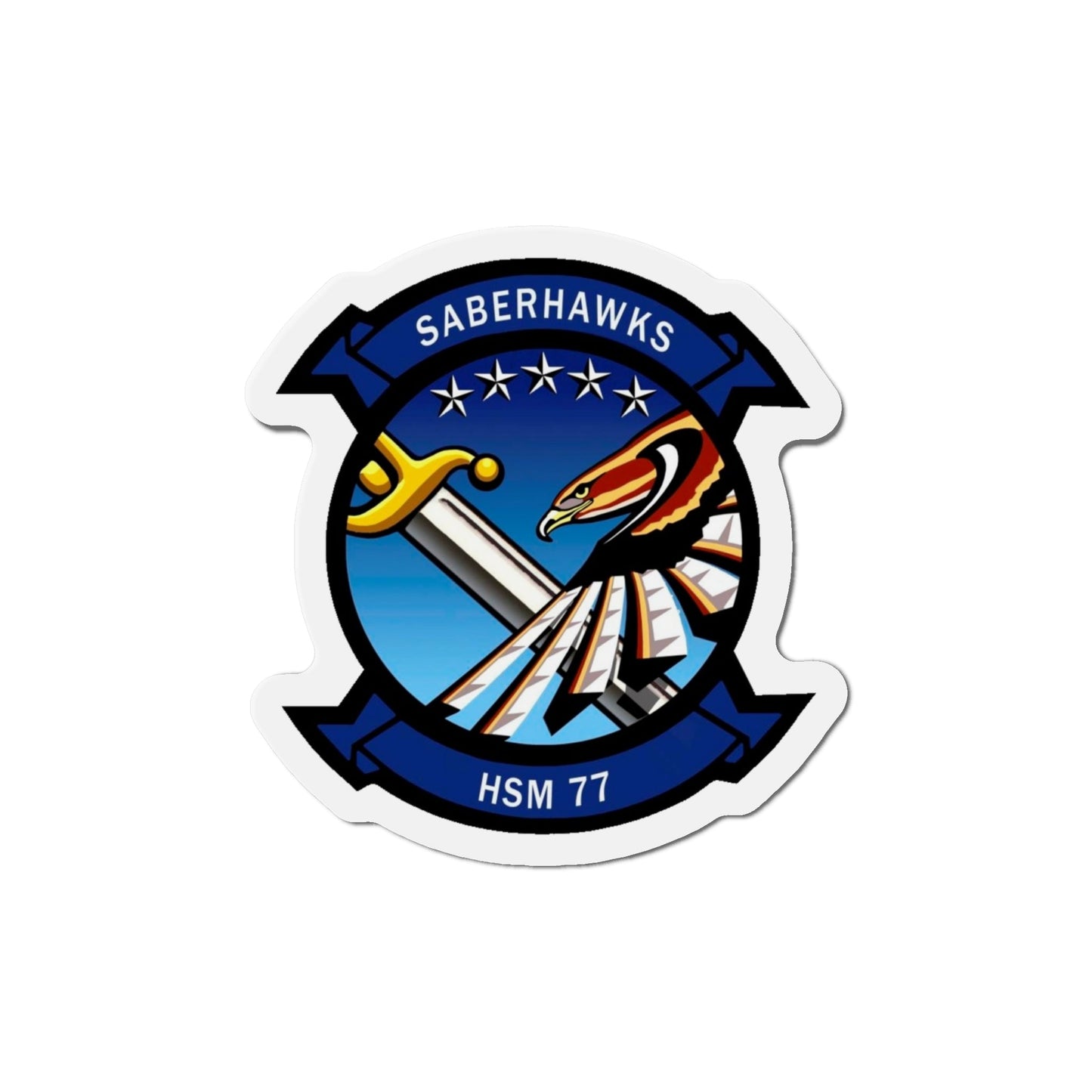 HSM 77 Helicopter Maritime Strike Squadron 77 (U.S. Navy) Die-Cut Magnet-6 × 6"-The Sticker Space