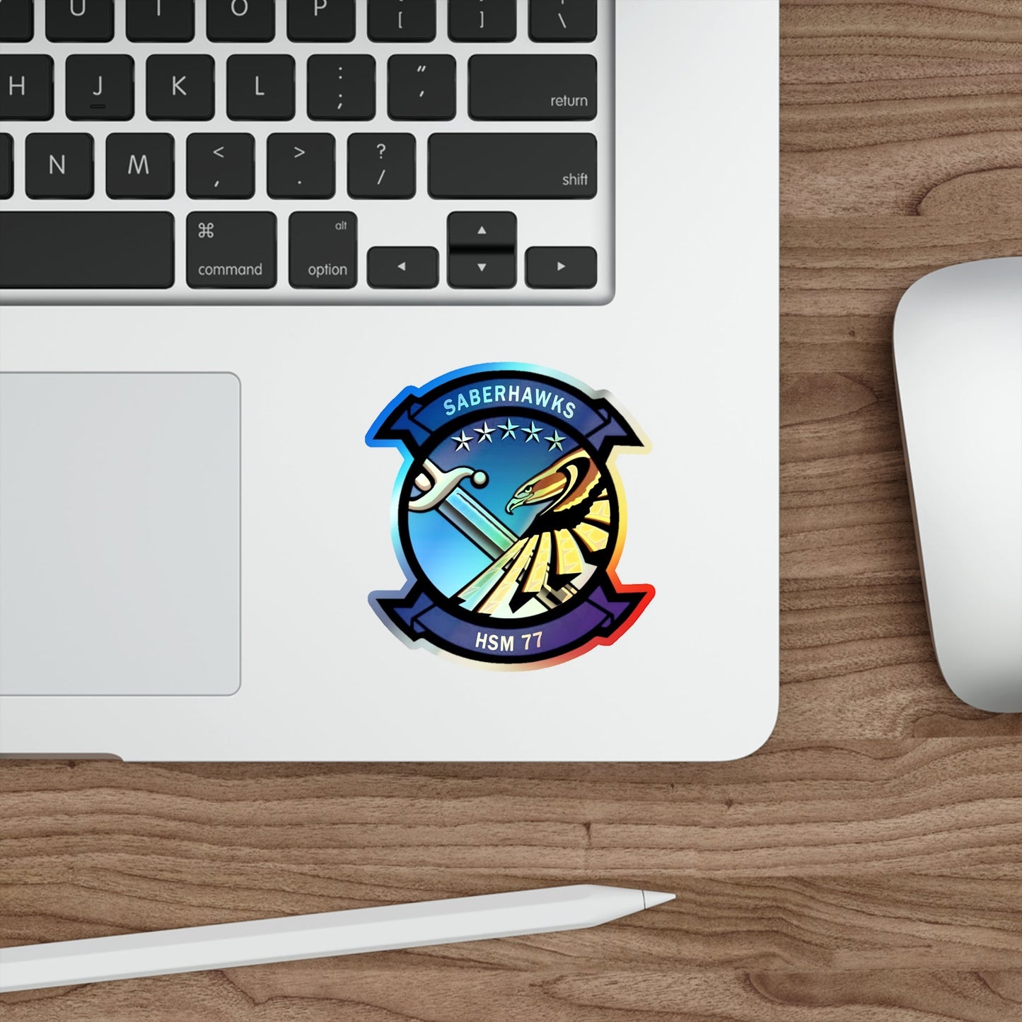 HSM 77 Helicopter Maritime Strike Squadron 77 (U.S. Navy) Holographic STICKER Die-Cut Vinyl Decal-The Sticker Space