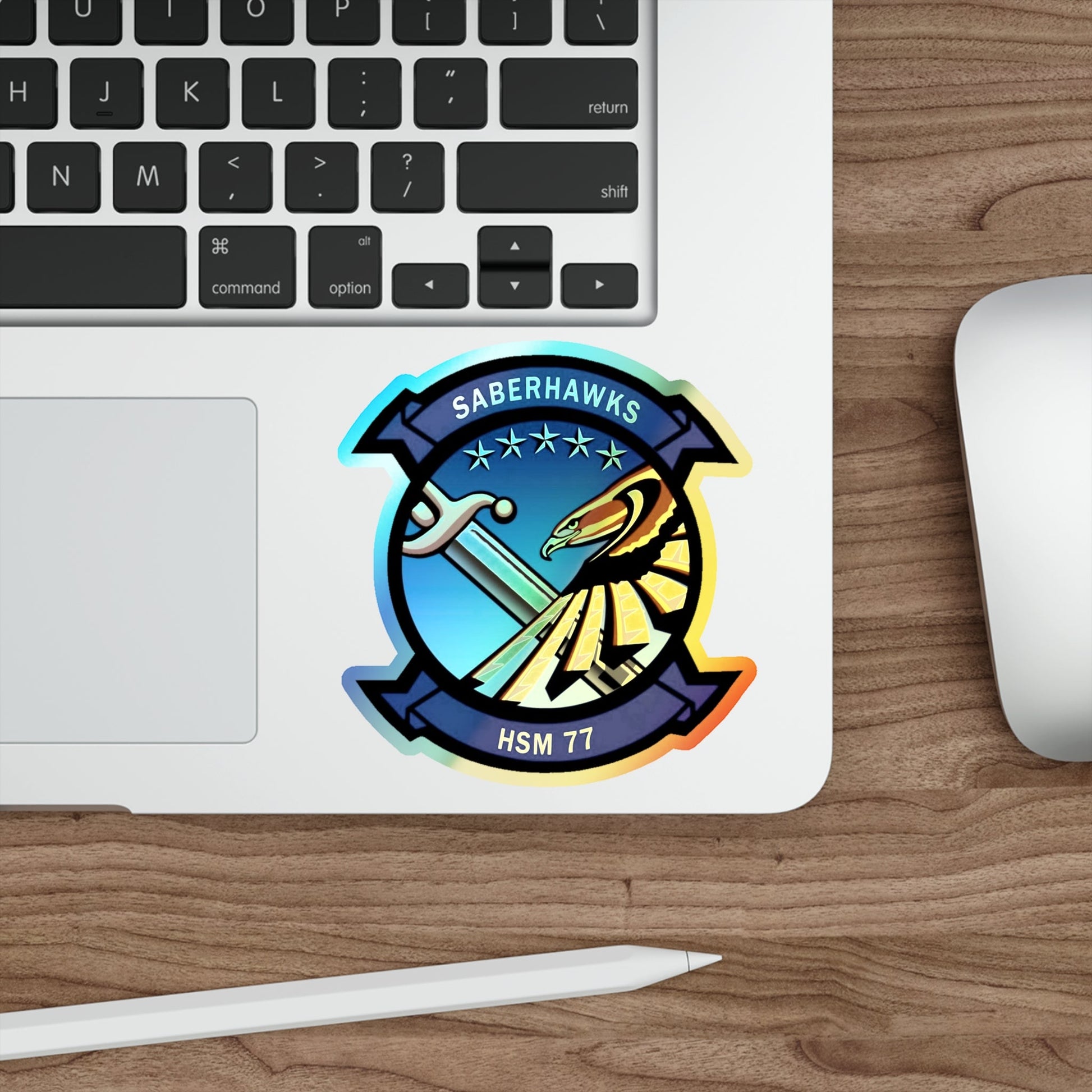 HSM 77 Helicopter Maritime Strike Squadron 77 (U.S. Navy) Holographic STICKER Die-Cut Vinyl Decal-The Sticker Space