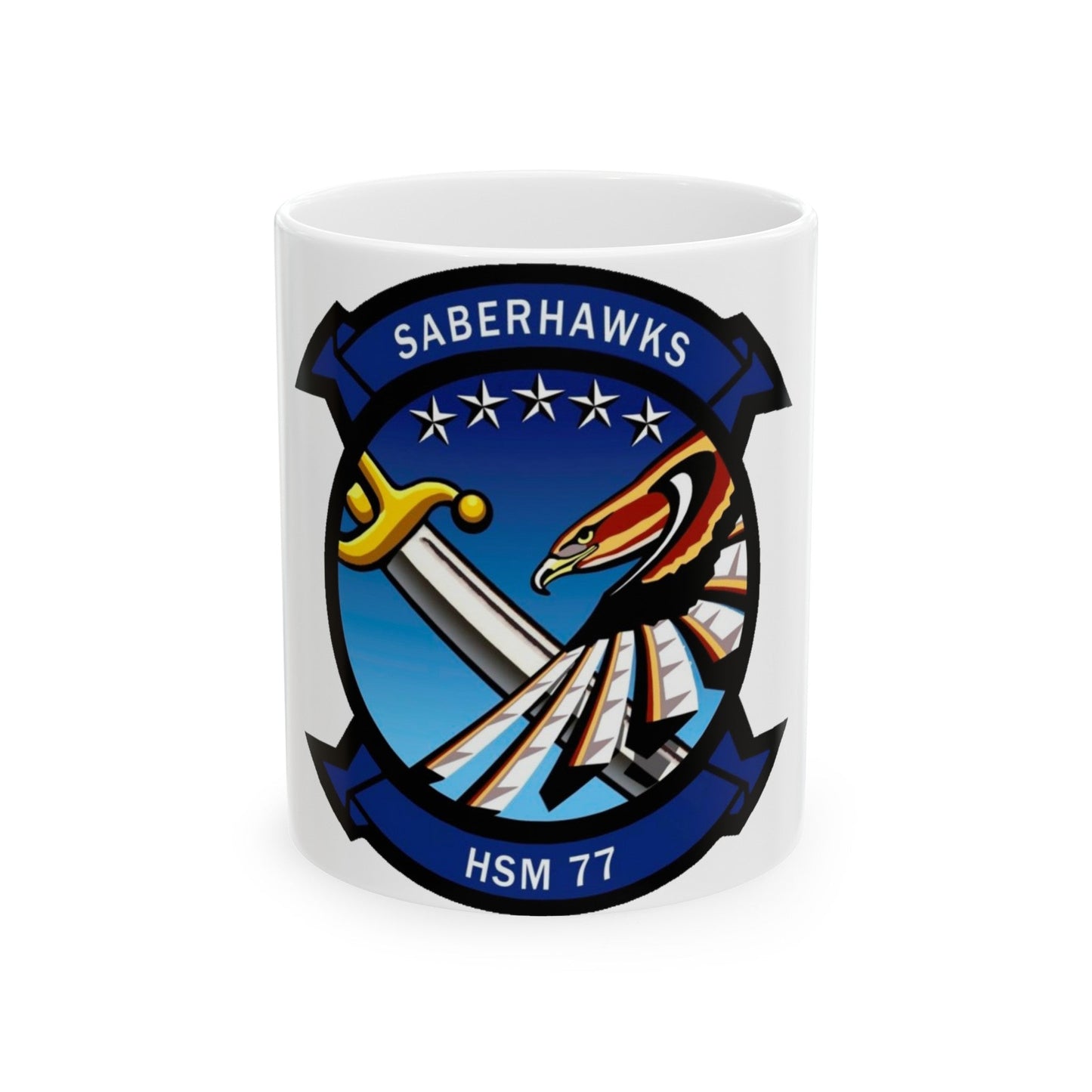 HSM 77 Helicopter Maritime Strike Squadron 77 (U.S. Navy) White Coffee Mug-11oz-The Sticker Space