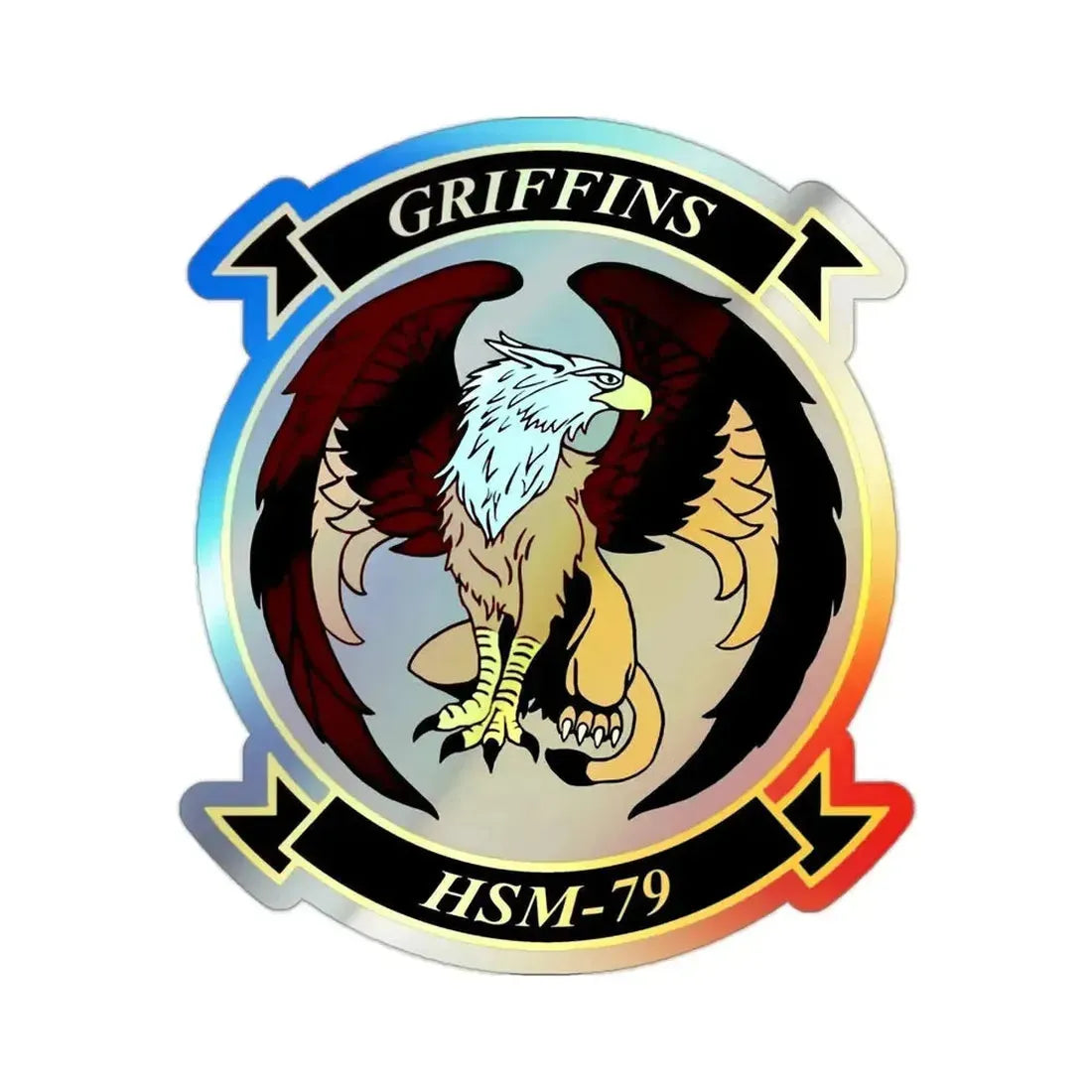 HSM 79 Helicopter Maritime Strike Squadron 79 (U.S. Navy) Holographic STICKER Die-Cut Vinyl Decal - The Sticker Space