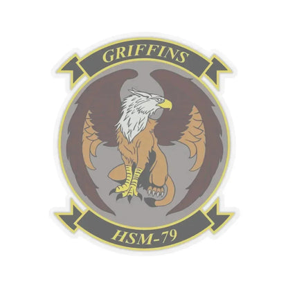 HSM 79 Helicopter Maritime Strike Squadron 79 (U.S. Navy) STICKER Vinyl Kiss-Cut Decal 3 Inch Transparent - The Sticker Space