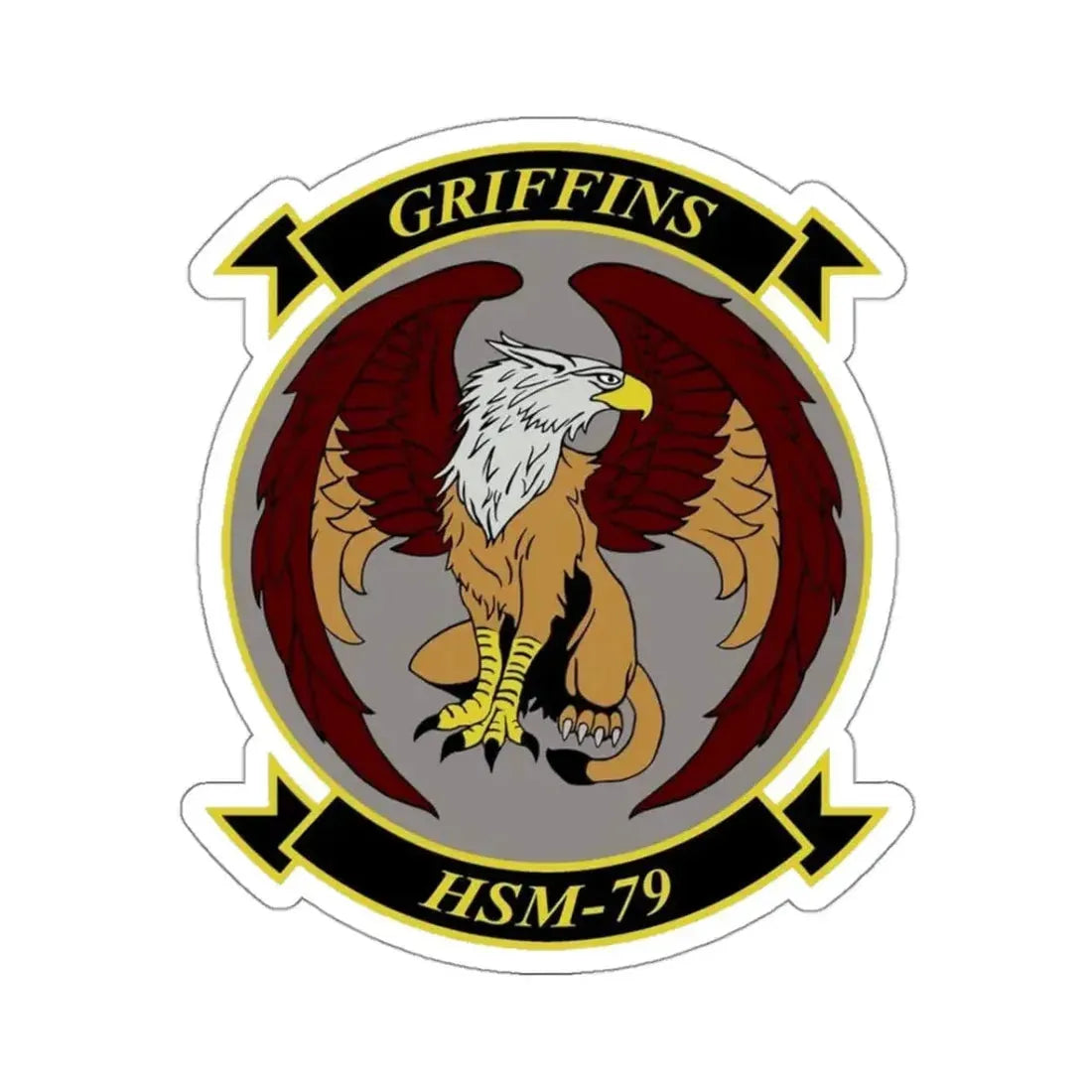 HSM 79 Helicopter Maritime Strike Squadron 79 (U.S. Navy) STICKER Vinyl Kiss-Cut Decal 3 Inch White - The Sticker Space