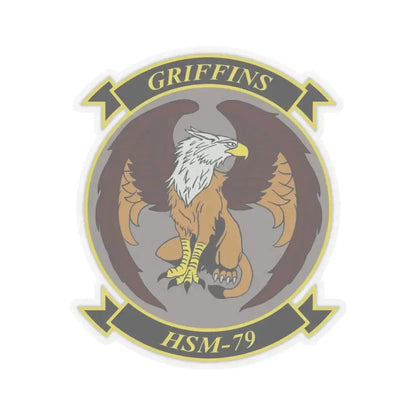 HSM 79 Helicopter Maritime Strike Squadron 79 (U.S. Navy) STICKER Vinyl Kiss-Cut Decal 6 Inch Transparent - The Sticker Space