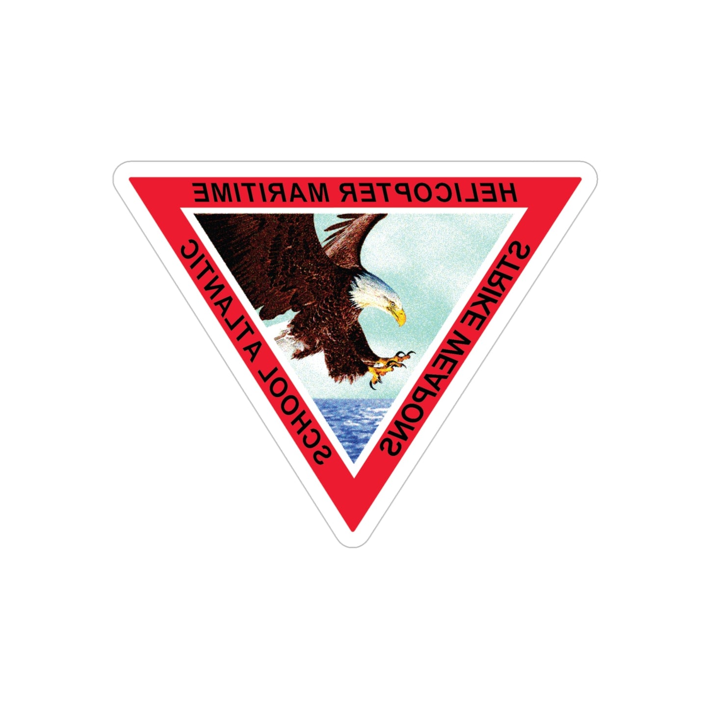 HSM WS Atlantic (U.S. Navy) REVERSE PRINT Transparent STICKER-4" × 4"-The Sticker Space