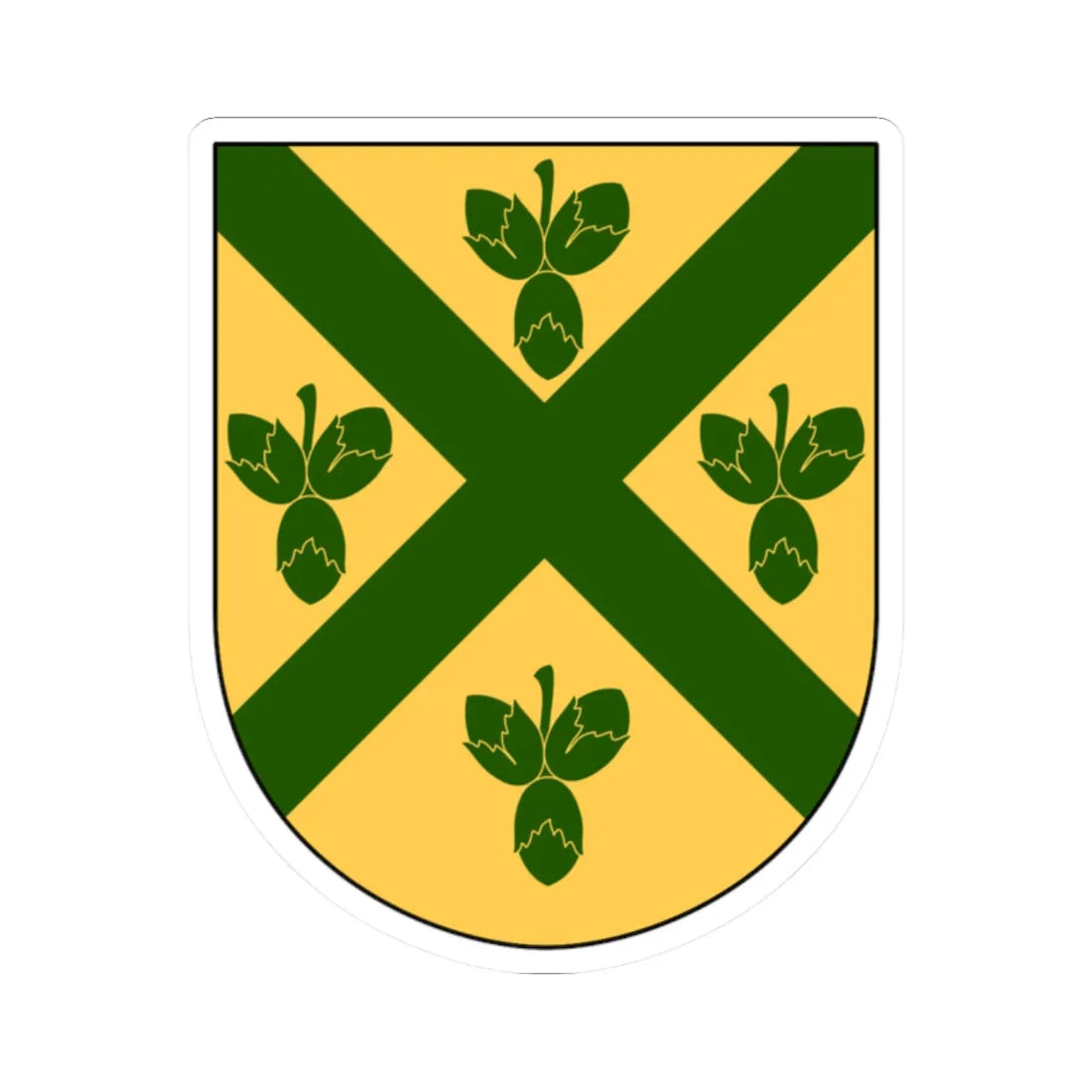 Hässleholm vapen (Sweden) (Coat of Arms) STICKER Vinyl Kiss-Cut Decal 2 Inch White - The Sticker Space