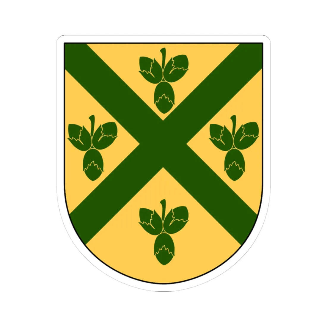 Hässleholm vapen (Sweden) (Coat of Arms) STICKER Vinyl Kiss-Cut Decal 3 Inch White - The Sticker Space