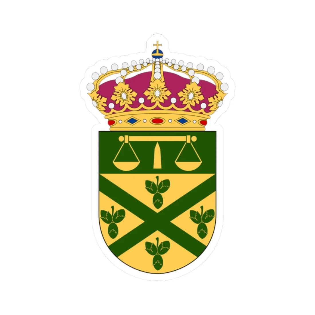 Hässleholms tingsrätt vapen (Sweden) (Coat of Arms) STICKER Vinyl Kiss-Cut Decal 2 Inch White - The Sticker Space