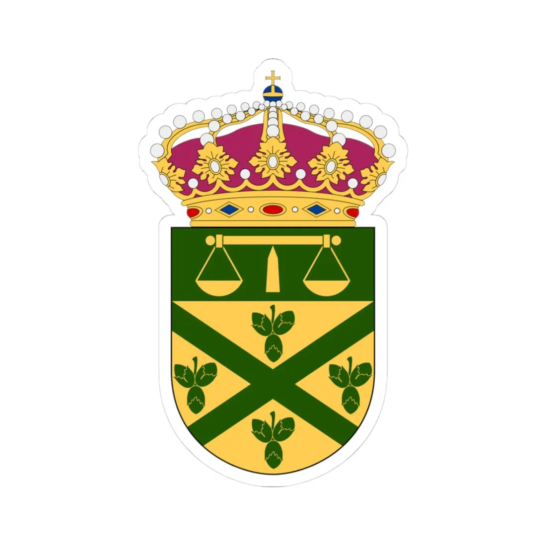 Hässleholms tingsrätt vapen (Sweden) (Coat of Arms) STICKER Vinyl Kiss-Cut Decal 3 Inch White - The Sticker Space