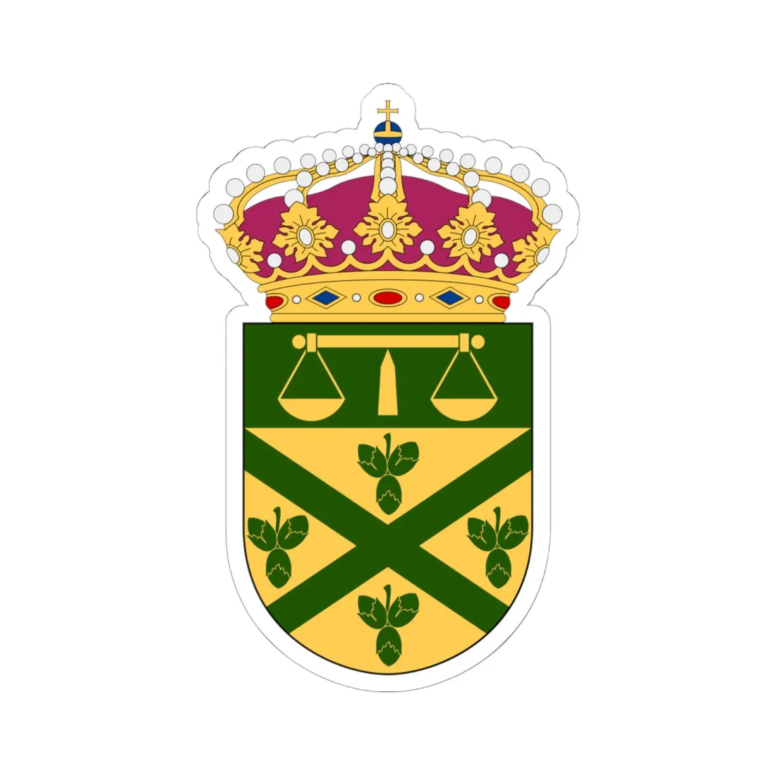 Hässleholms tingsrätt vapen (Sweden) (Coat of Arms) STICKER Vinyl Kiss-Cut Decal 6 Inch White - The Sticker Space