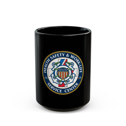 HSWL Service Center (U.S. Coast Guard) Black Coffee Mug-15oz-The Sticker Space