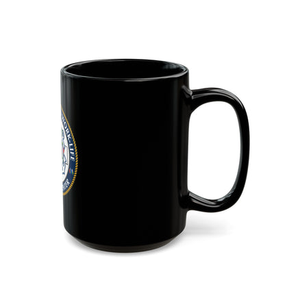 HSWL Service Center (U.S. Coast Guard) Black Coffee Mug-The Sticker Space